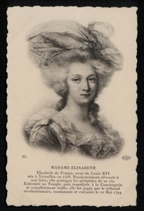 Madame Elisabeth, irmã do Rei Luís XVI (litho) de French School
