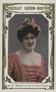 Sra. Marguerite Carre, da Opera-Comique (foto colorida) de French School