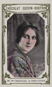 Ms. Napierkowska, da Opera-Comique (foto colorida) de French School