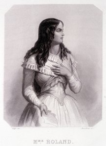 Madame Roland (ou Roland de la plataière, Jeanne Marie ou Monon Philipon), política francesa (1754-1793) - gravura de French School