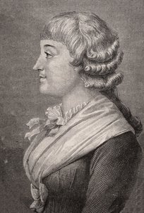 Madame Roland, gravada por Stephane Pannemaker (1847-1930) depois de Rambert, de "História da Revolução Francesa" por Louis Blanc (1811-82) de French School