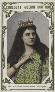 Sra Rose Caron, em Lohengrin (foto colorida) de French School
