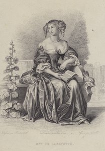 Madame de Lafayette, autora francesa (gravura) de French School