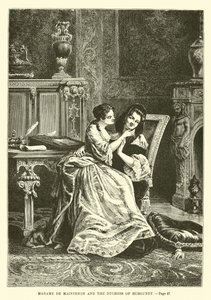 Madame de Maintenon e a duquesa da Borgonha de French School