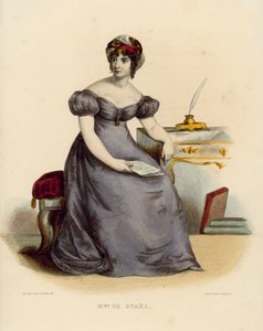 Madame de Stael (gravura colorida) de French School