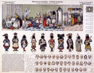Mademoiselle Chouchou - Experimente fantasias para o carnaval: transformações. Século XIX. de French School