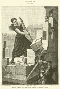 Maio 1570, Margot Delaye nas paredes de Montelimar (gravura) de French School