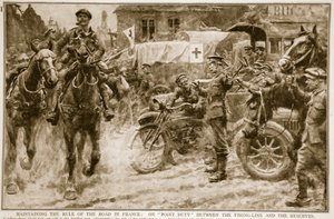 Manter o domínio da estrada na França: no ponto-direito entre a linha de fogo e as reservas, 1914-19 de French School
