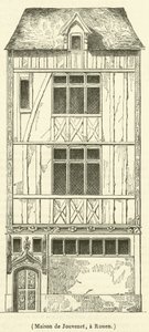 Casa de Jouvenet, em Rouen (gravura) de French School
