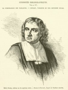 Maitre Boulay, alfaiate no século XVII (gravura) de French School