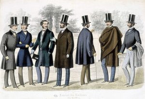 Modelos masculinos, "Diário de alfaiates". de French School