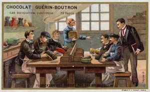 Fabricação de pincéis por cegos de French School