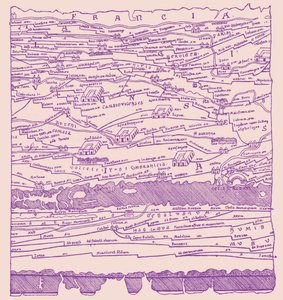 Mapa da Gália - fragmento de French School