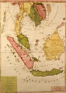 Mapa do sudeste da Ásia (ink & wc no papel)