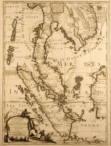 Mapa do Sudeste Asiático, 1687 (tinta no papel)