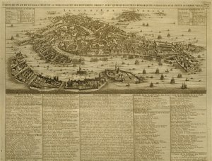 Mapa de Veneza, publicado por H. Chatelain em Amsterdã, 1728