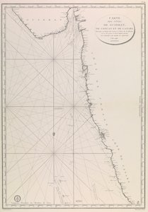 Mapa da costa de Gujarat de French School
