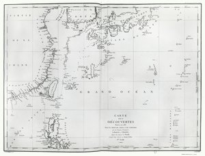 Mapa do Mar do Sul da China, a partir do itinerário de La Perouse de French School