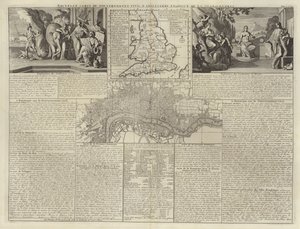 Mapa do governo civil da Inglaterra de French School