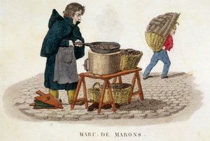 Marchand de castanhas - gravura de French School