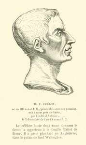 Marcus Tullius Cicero, político romano, orador e filósofo (gravura) de French School