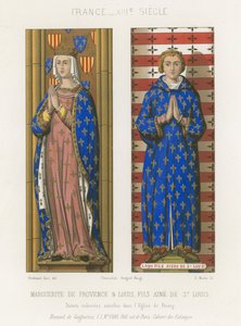 Margaret de Provence e Louis, filho mais velho de Saint Louis de French School