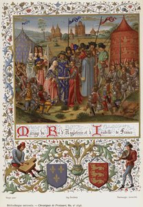 Casamento do Rei de Inglaterra e Isabella de França (chromolitho) de French School