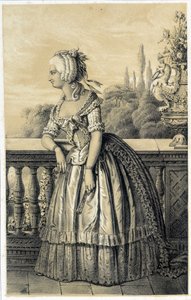 Marie Therese de Savoie Carignan (1749-1792), princesa de Lamballe - in "Galerie historique de la Revolution Française" de Albert Maurin, ed. Paris 1843 de French School