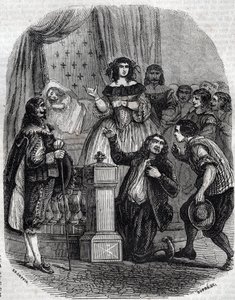 Marie de Medicis (1573-1642), rainha de França e regente do reino para seu filho, dormindo na cama - Marie de 