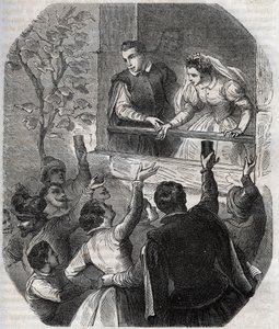 Casamento de Martin Guerre (cerca de 1524) e Bertrande de Rols em Artigat (Ariege) em 15 de Maio de 1539. Gravura de 1871 em "Histoire Des Cocuses Celebres" de Henry de Kock (1819-1892). de French School
