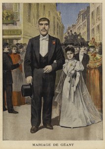 Casamento de um gigante, Pantin, França, 1897