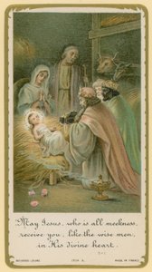 Maria Jesus, que é toda a mansidão, recebe-o, como os sábios, no seu divino coração de French School