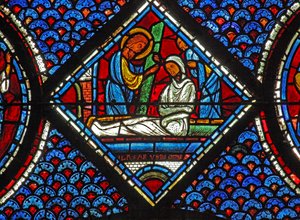 Janela de Maria Madalena: Lázaro - sua ressurreição (w46) de French School