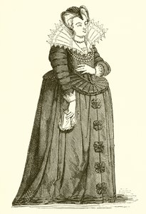 Maria de Médicis como viúva de French School