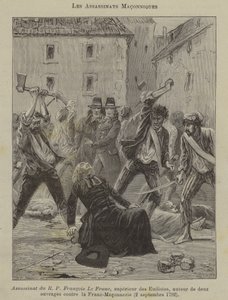Assassinatos maçónicos (gravura) de French School