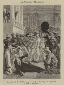 Assassinatos maçónicos (gravura) de French School