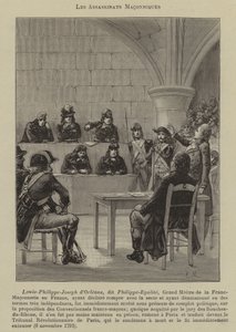 Assassinatos maçónicos (gravura) de French School