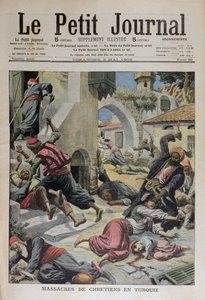 Massacre dos cristãos na Turquia, ilustração do Le Petit Journal de 2 de maio de 1909 de French School