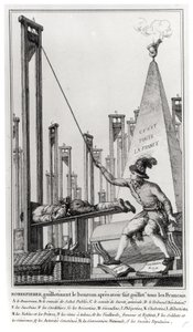 Maximilien de Robespierre (1758-94) Executando o Executor de French School