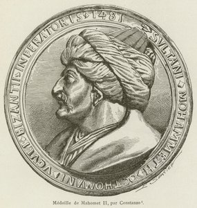 Medalha de Mohammed II, de Constanzo (gravura) de French School