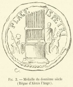 Medalha do século XII, Reinado de Alexis, o Anjo (gravura) de French School