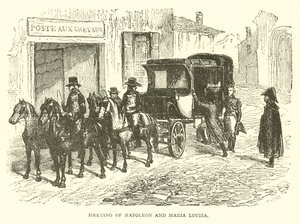 Encontro de Napoleão e Maria Louisa (gravura) de French School