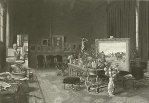 Meissoniers Atelier (gravura) de French School