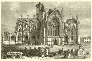 Abadia de Melrose (gravura) de French School