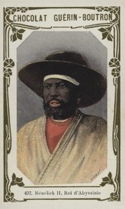 Menelick II, Roi dAbyssinie (foto colorida) de French School