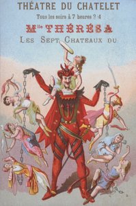 Mefistófeles pendurados homens e mulheres acorrentados (cor litho) de French School