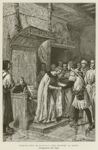 Messire Jean De Hainault Vint Trouver La Reine (gravura) de French School