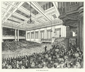 Encontro da Anti-Corn Law League em Exeter Hall, Londres de French School