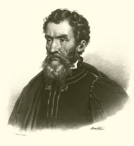 Miguel Ângelo, retrato (gravura) de French School