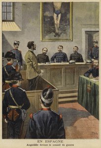 Michele Angiolillo antes do Conselho de Guerra, Espanha, 1897